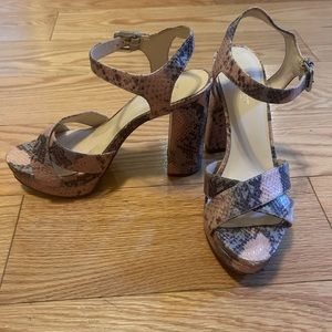 Nine West Funkyo Snake Print Heels